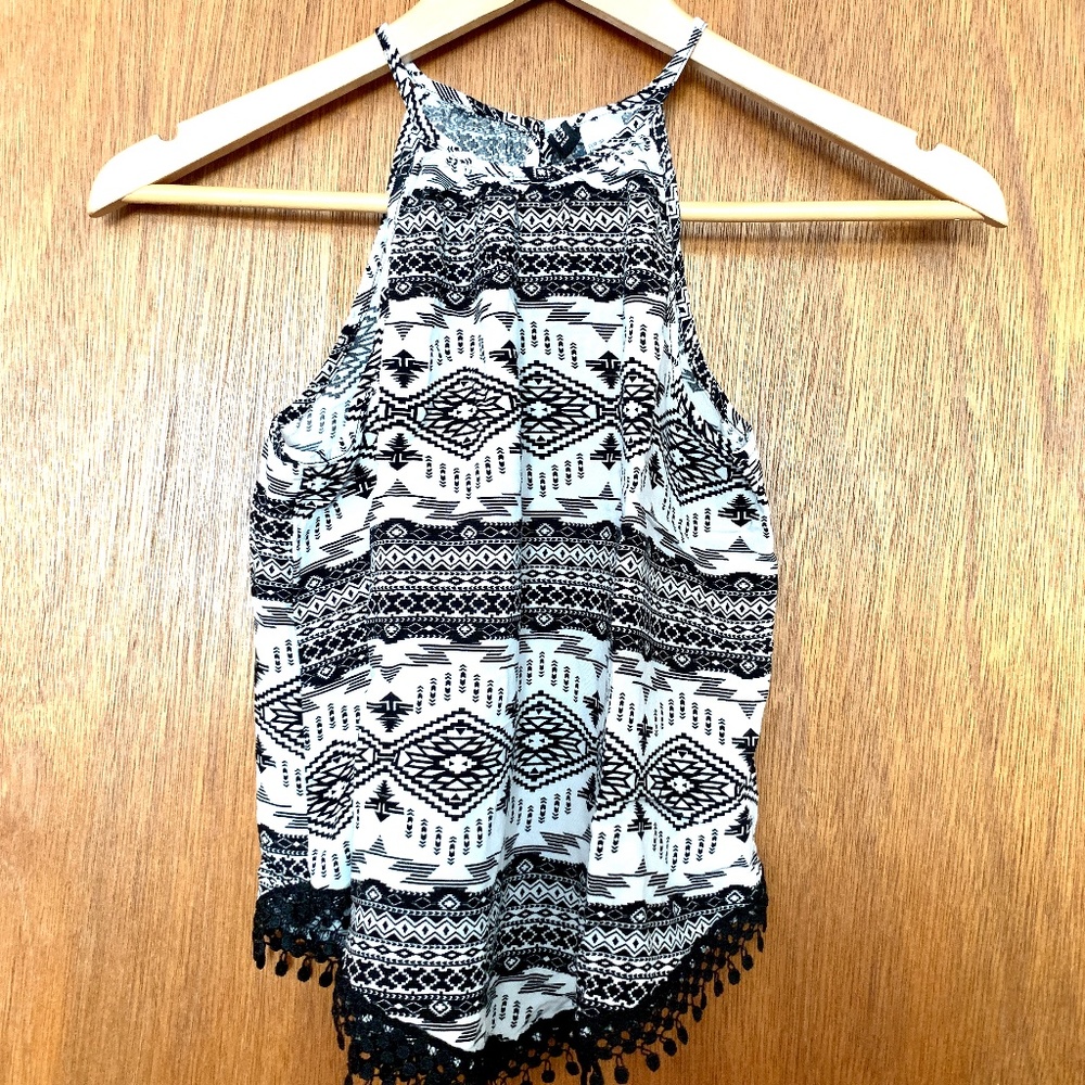 Black & white tank top